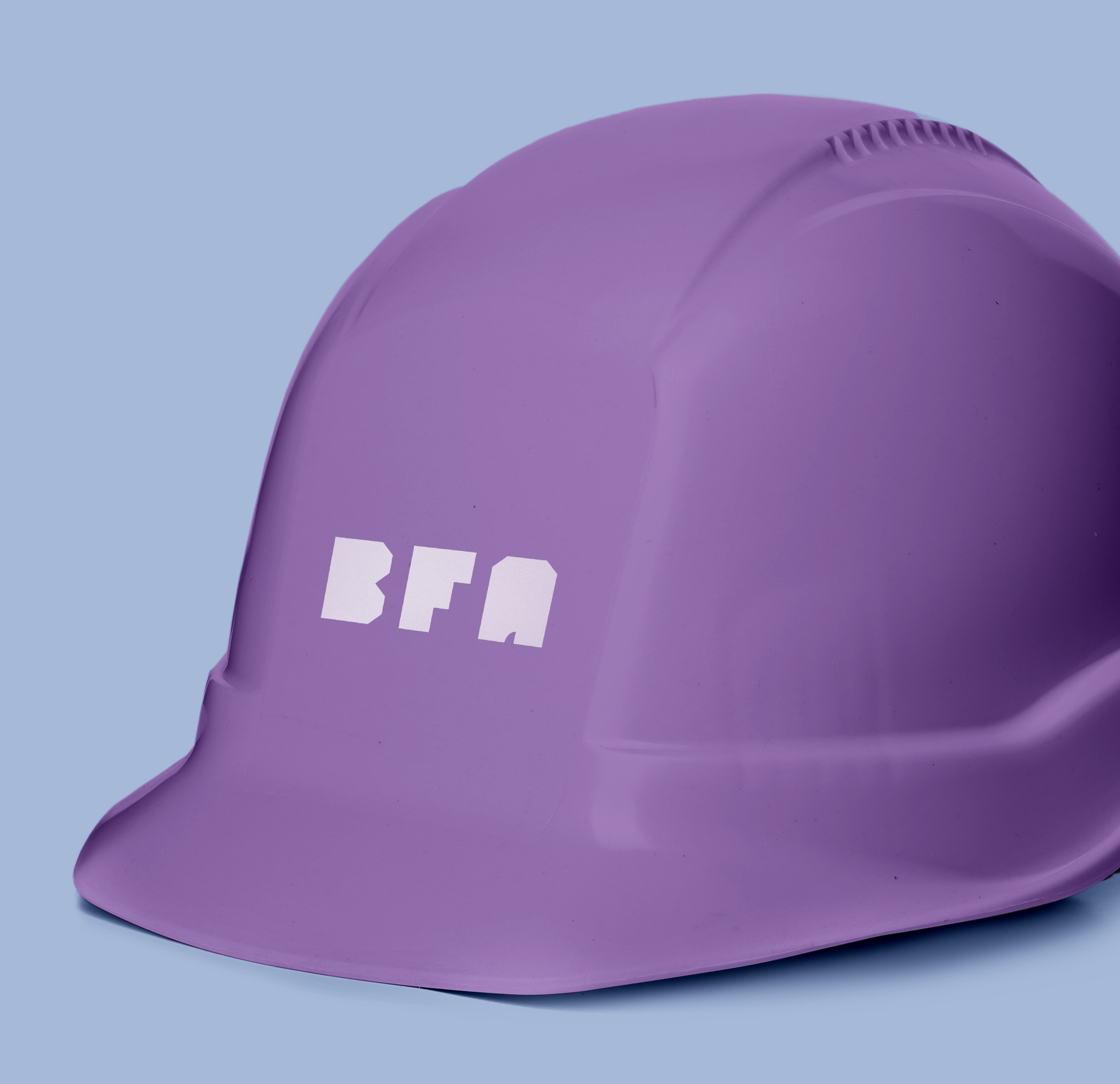 Set with construction safety hardhat on white background. Banner